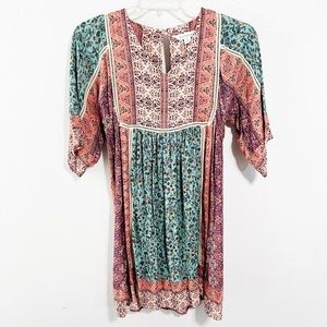 Sundance boho floral patchwork dress size xs